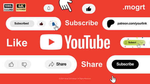 Download Subscribe Like Share Premiere Pro Template