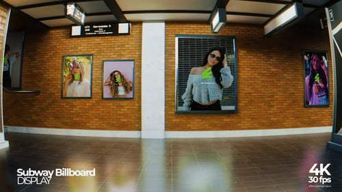 Download Subway Billboard Mockup After Effect Template