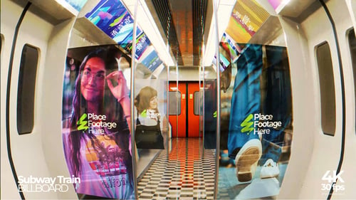 Download Subway Train Billboard Mockup Premiere Premiere Pro Template