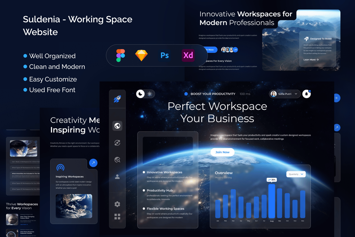 Download Suldenia - Working Space Website Figma Design