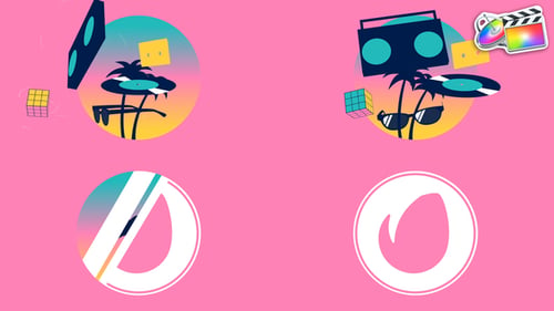 Download Summer 80s Logo for FCPX Apple Motion Template