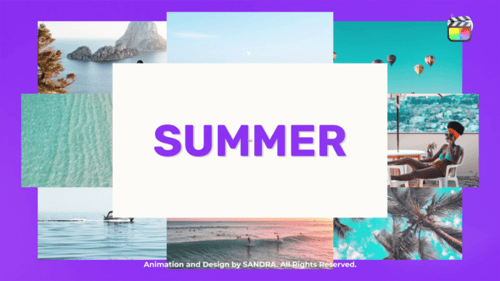 Download Summer Vibes Opener Apple Motion Template