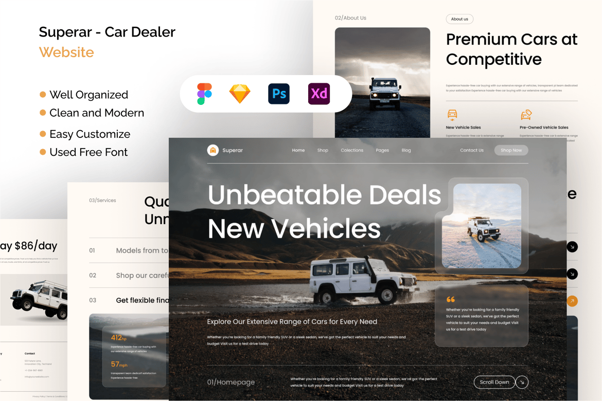 Download Superar - Car Dealer Website Figma Design