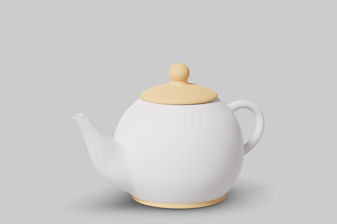 Download Teapot with a distinctive design 3D Model