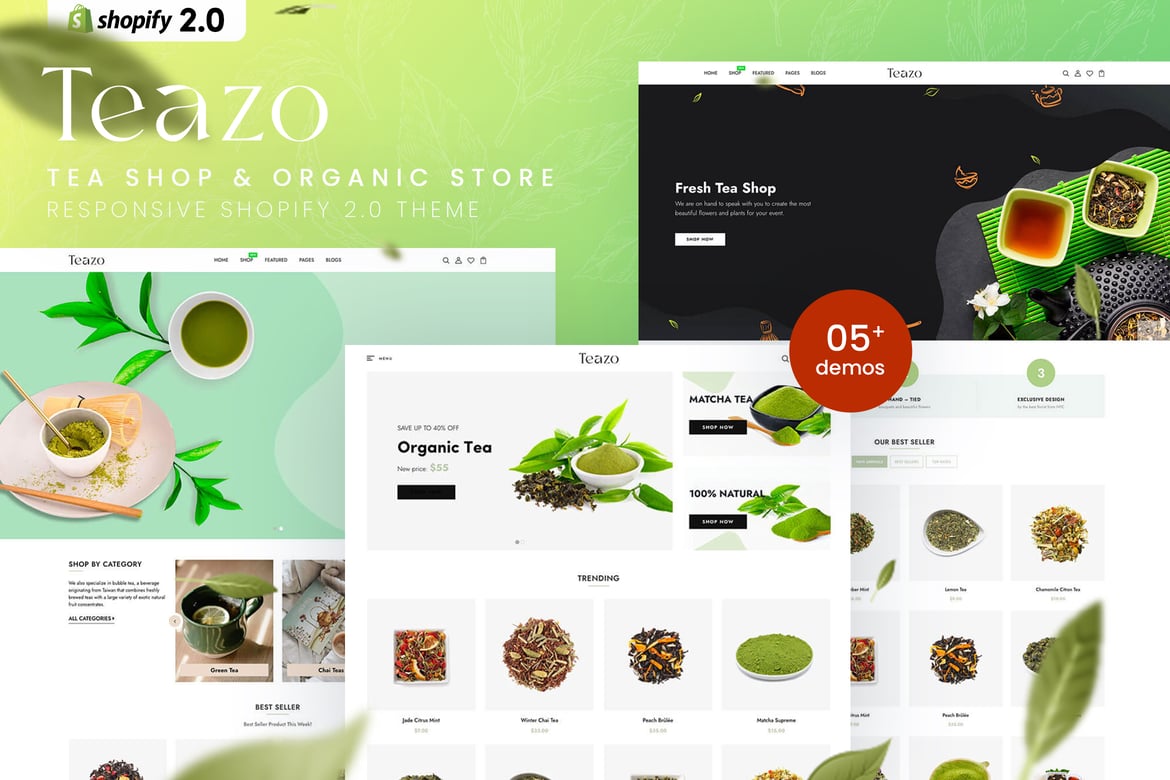 Download Teazo - Tea Shop & Organic Store Shopify 2.0 Theme