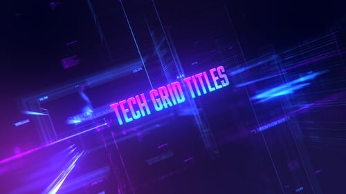 Download Tech Grid Titles Mogrt Premiere Pro Template