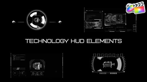 Download Technology Hud Elements for FCPX Apple Motion Template