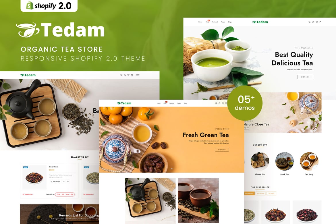 Download Tedam - Organic Tea Store Shopify 2.0 Theme