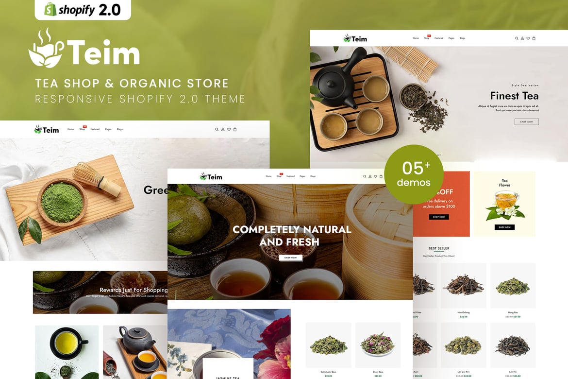 Download Teim - Tea Shop & Organic Store Shopify 2.0 Theme