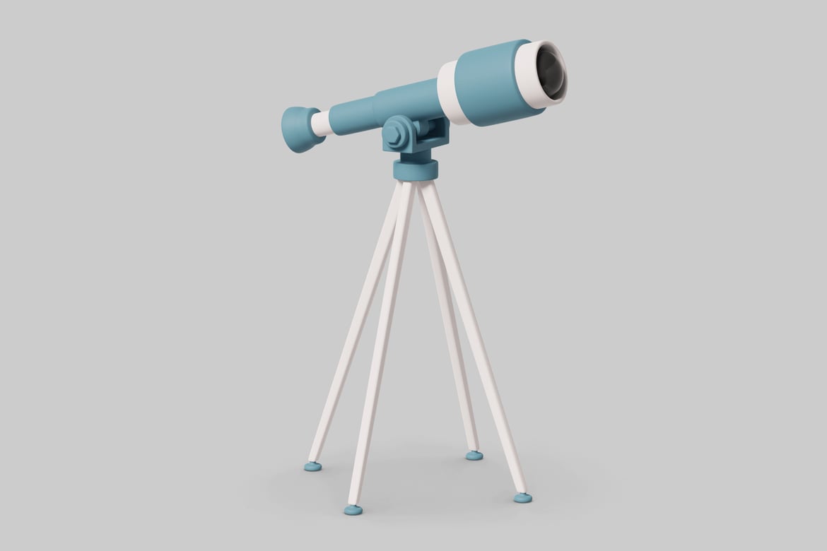 Download Telescope on a tripod 3D Model