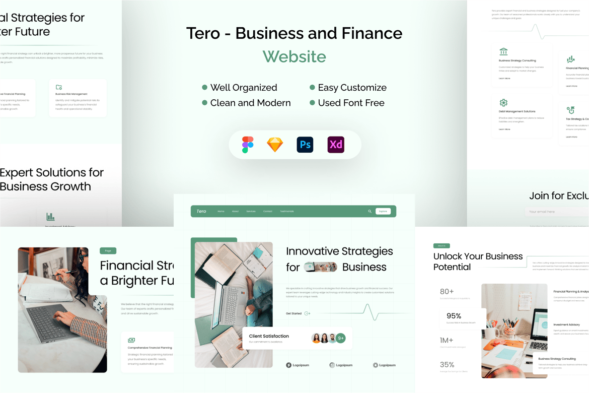 Download Tero - Business and Finance Website Figma Design