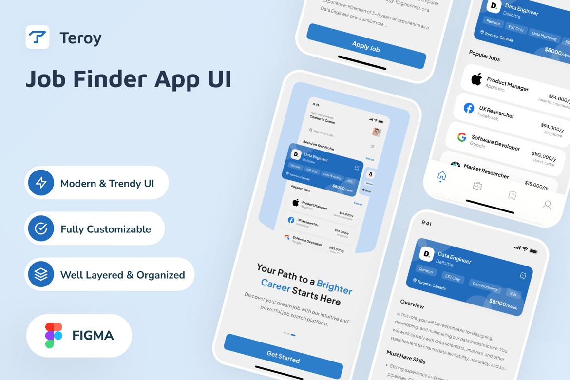 Download Teroy - Job Finder App UI