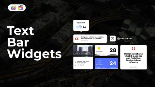 Download Text Bar Widgets for FCPX Apple Motion Template
