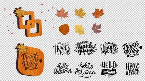 Download Thanksgiving 3D Logo Loop After Effect Template