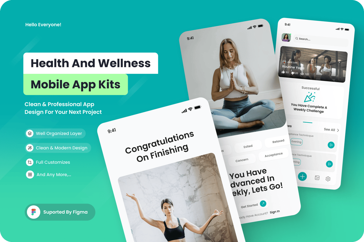 Download Thorine - Health And Wellness Mobile Apps Figma Design