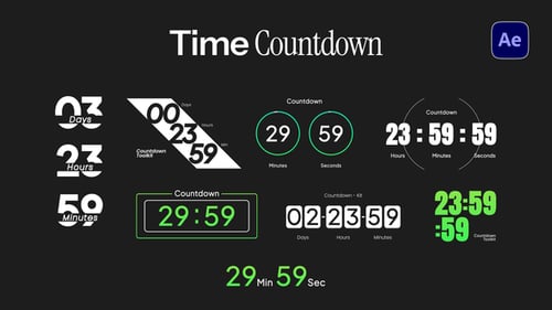 Download Time Countdown After Effect Template