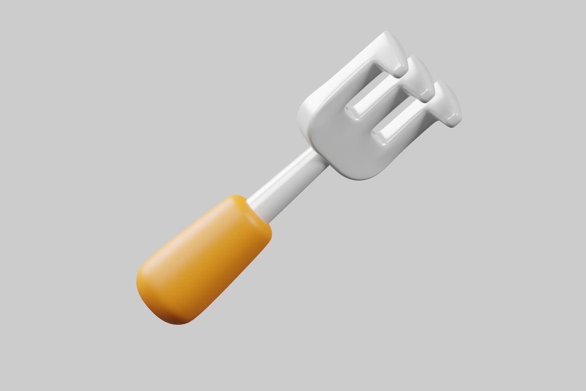 Download Tool with yellow handle and white head 3D Model