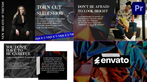 Download Torn Cut Slides for Premiere Pro Premiere Pro Template