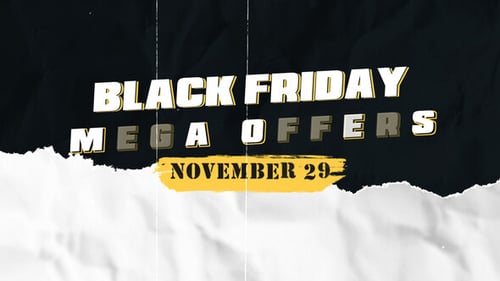 Download Torn Paper Black Friday After Effect Template