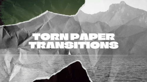 Download Torn Paper Transitions Apple Motion Template