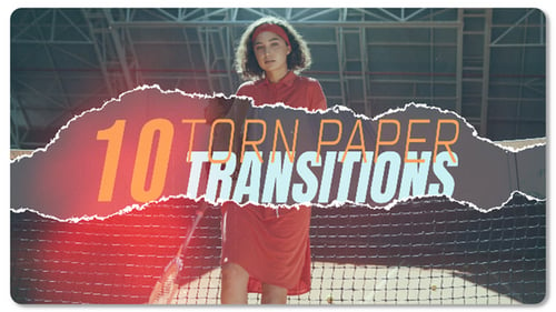 Download Torn Paper Transitions Premiere Pro Template