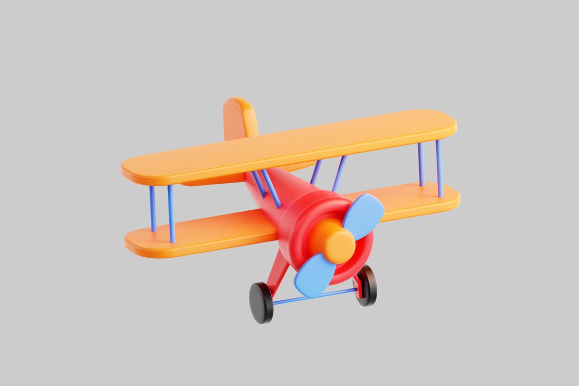 Download Toy Airplane 3D Model