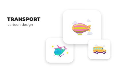 Download Transport - Cartoon Design After Effect Template