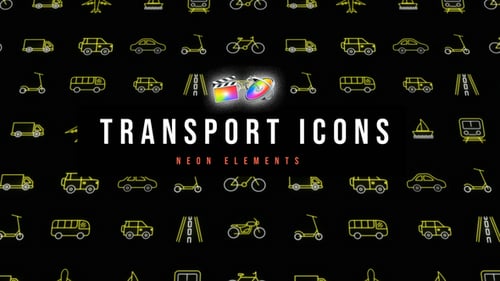 Download Transport Neon Icons Apple Motion Template