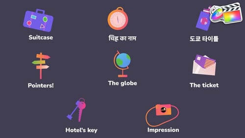 Download Travel Icons And Titles for FCPX Apple Motion Template