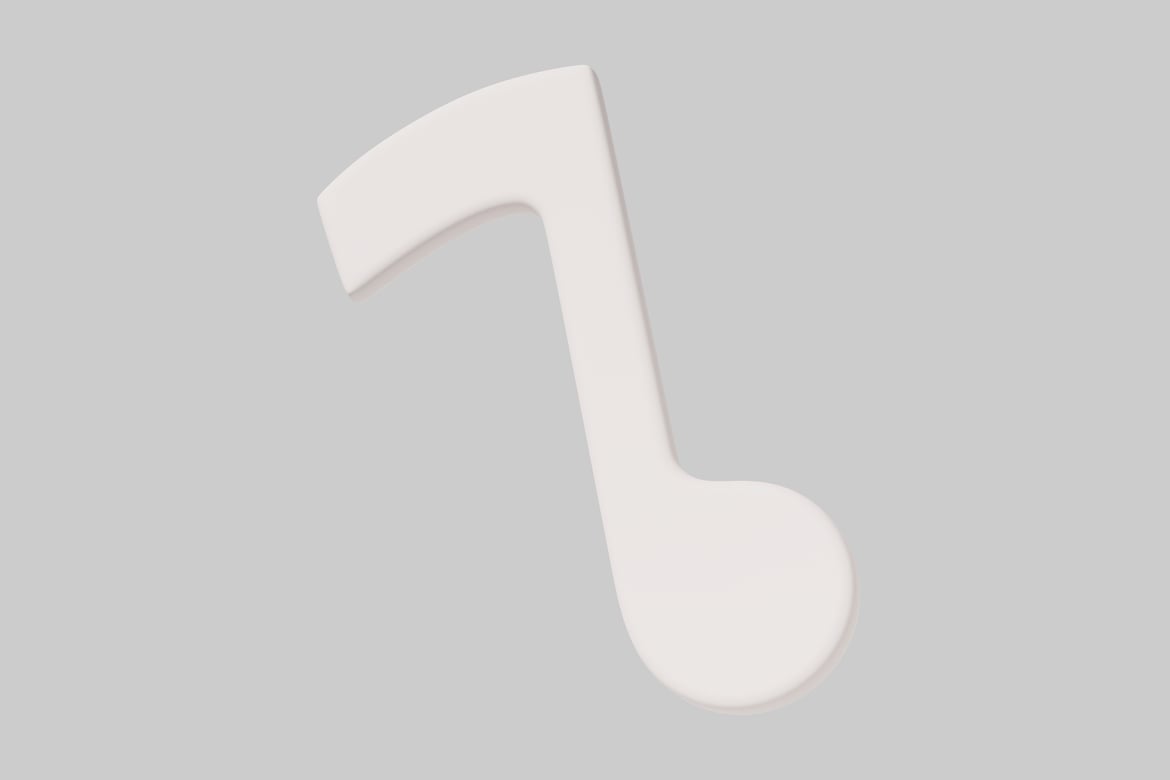 Download Treble clef 3D Model