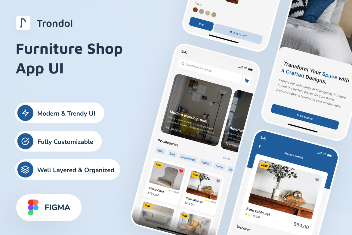 Download Trondol - Furniture Shop App UI