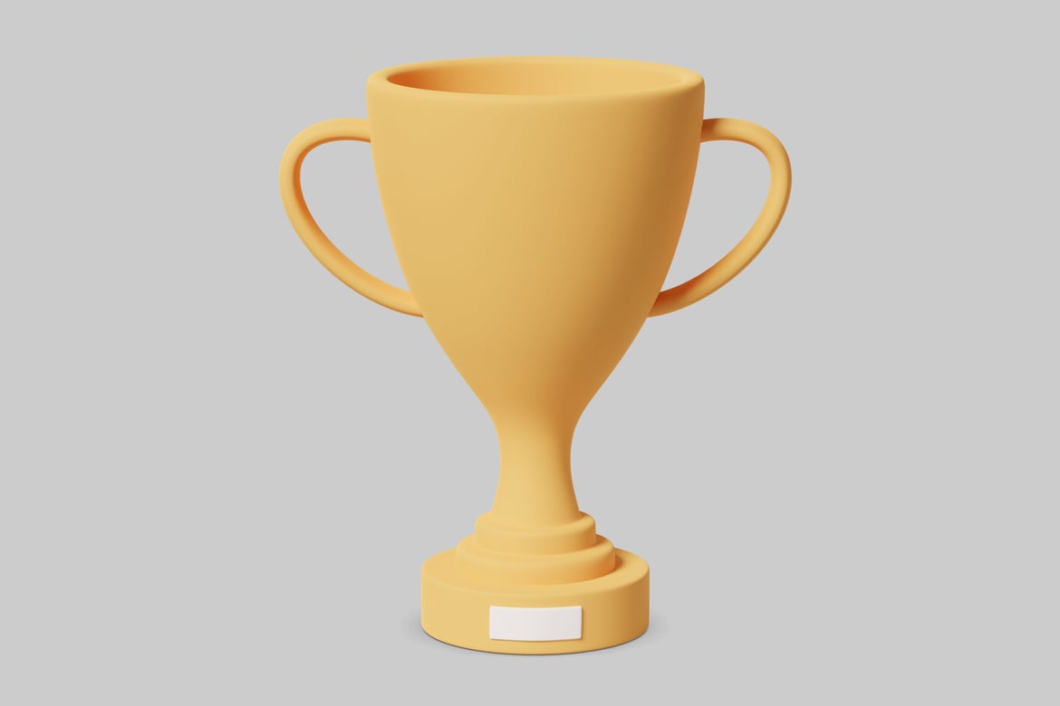 Download Trophy with yellow base and cup 3D Model