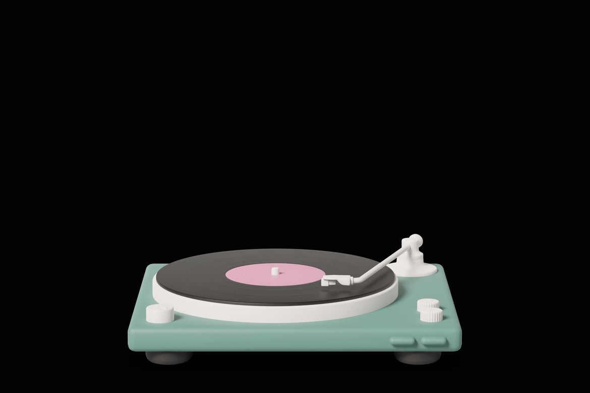 Download Turntable with record 3D Model