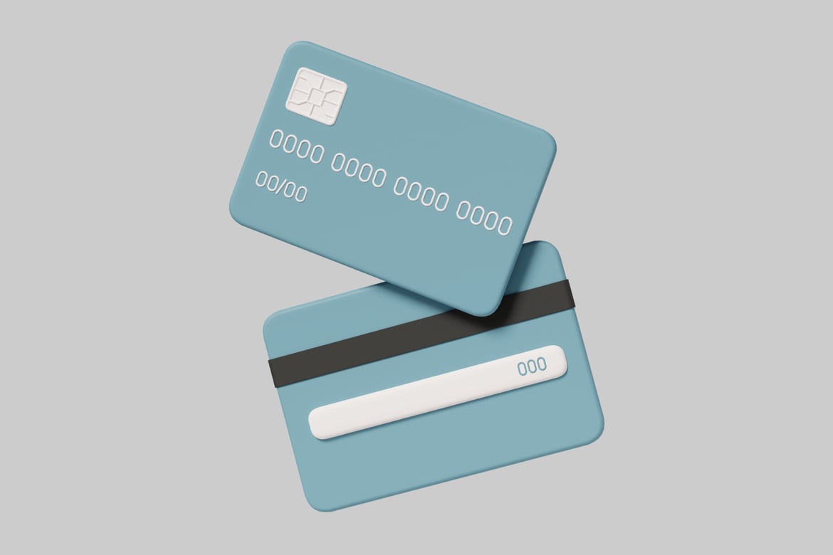 Download Two credit cards. 3D Model