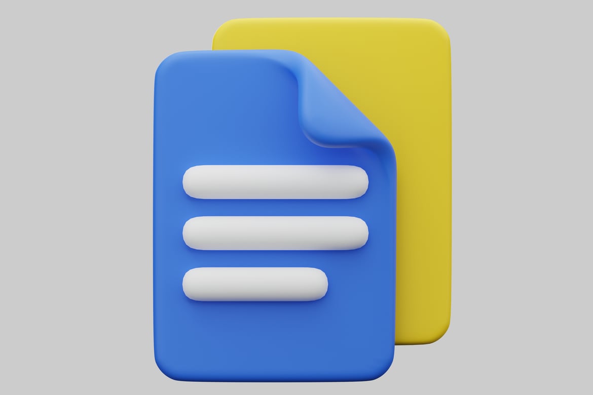 Download Two documents stacked together. 3D Model