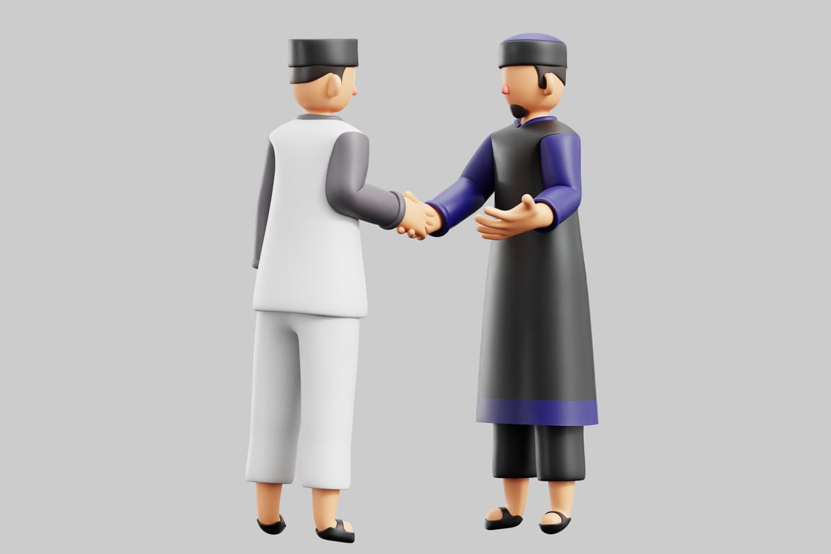 Download Two Men Shaking Hands 3D Model