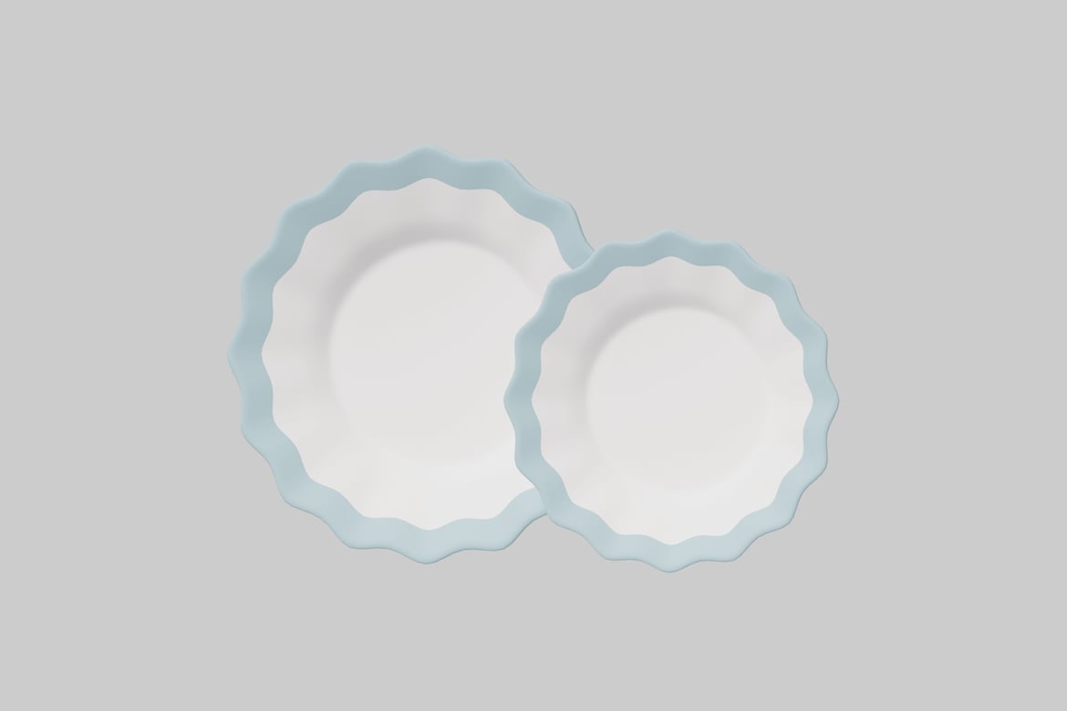 Download Two plates with wavy edges 3D Model