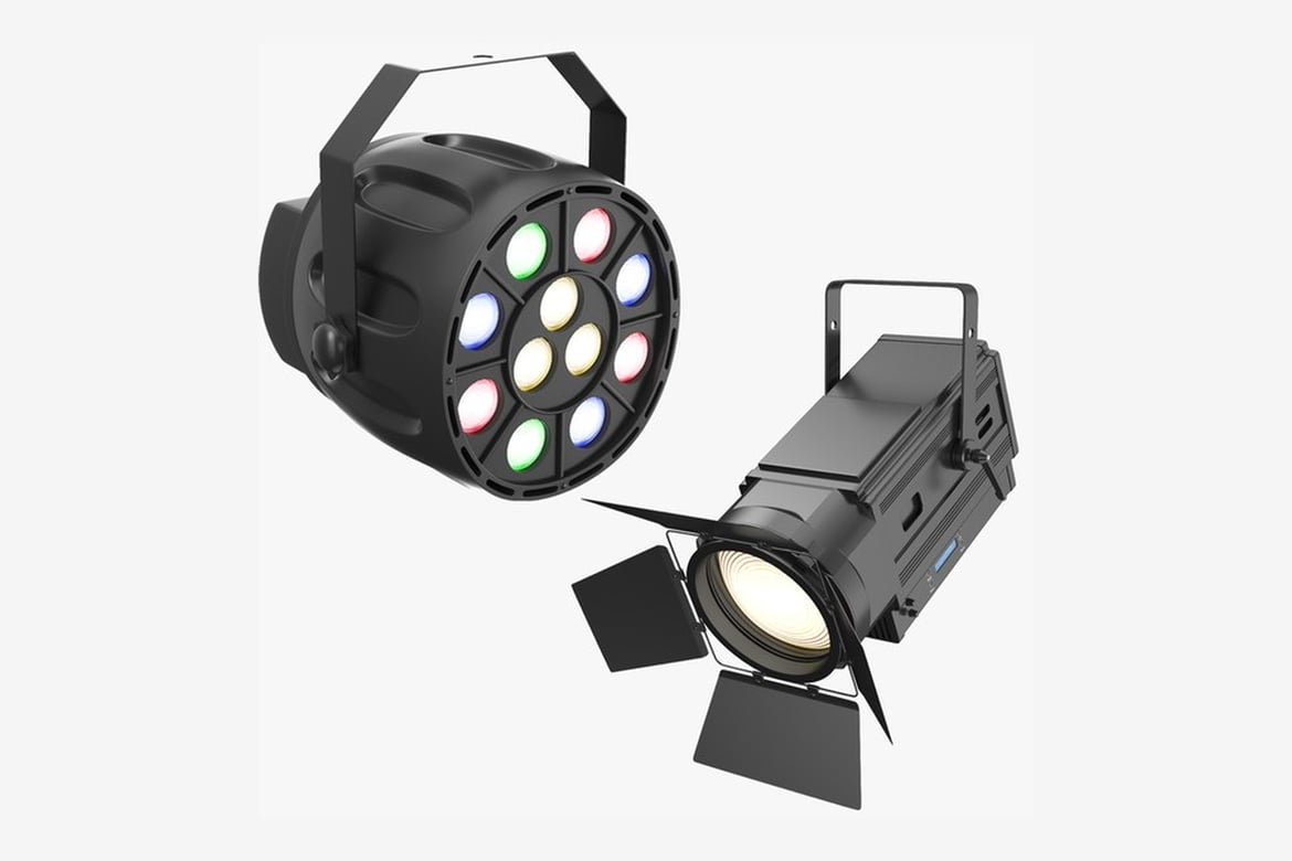 Download Two Stage Lights, Comparison of Circular and Rectangular Fixtures 3D Model