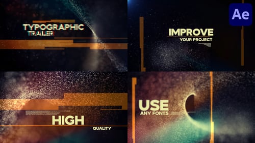 Download Typographic Trailer for After Effects After Effect Template