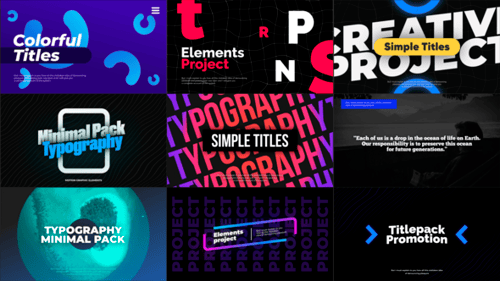 Download Typography Slides Vol.01 After Effect Template