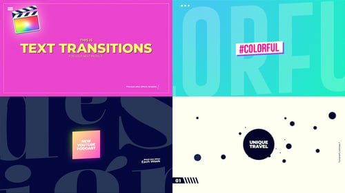 Download Typography Transitions Apple Motion Template