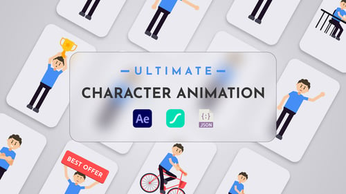 Download Ultimate Character Animation Pack After Effect Template