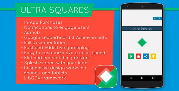 Download Ultra Squares - Highly Addictive Game Template Android Game