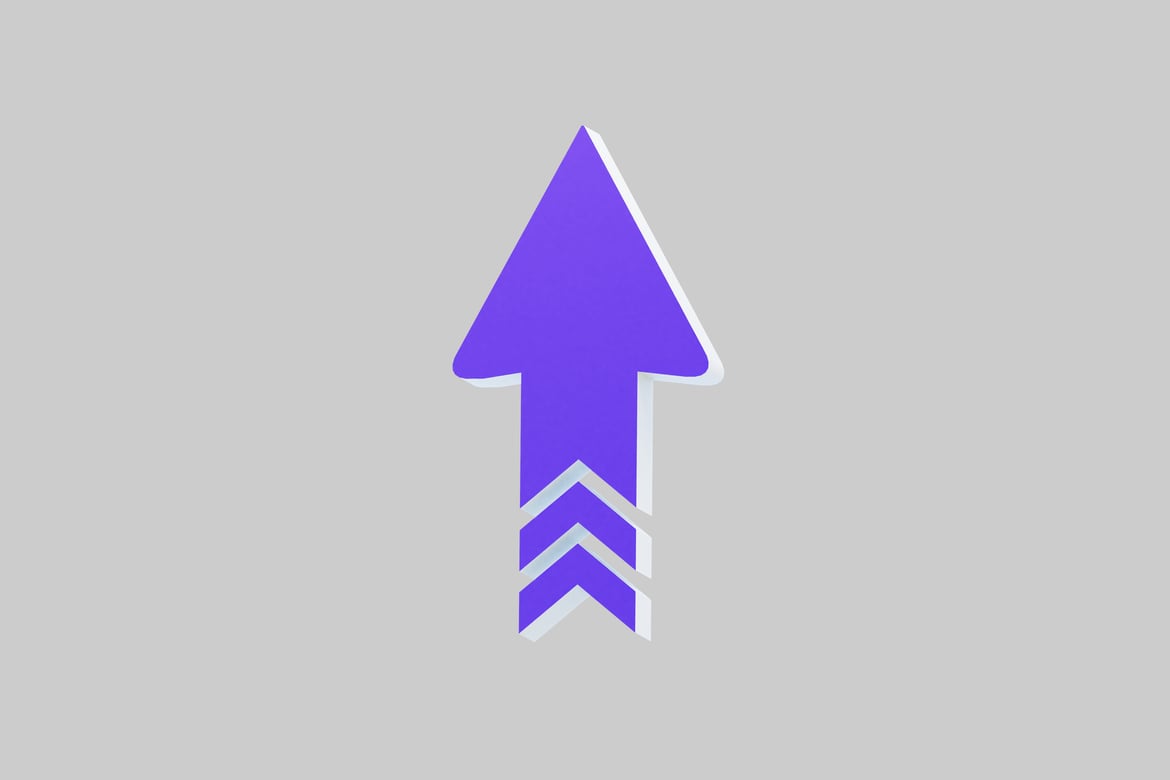 Download Upward arrow 3D Model