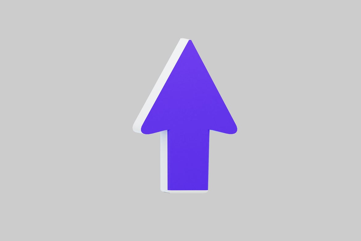 Download Upward-pointing arrow 3D Model