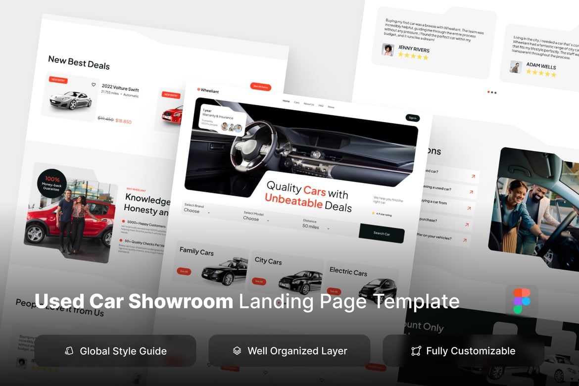 Download Used Car Showroom Website Design Figma Design