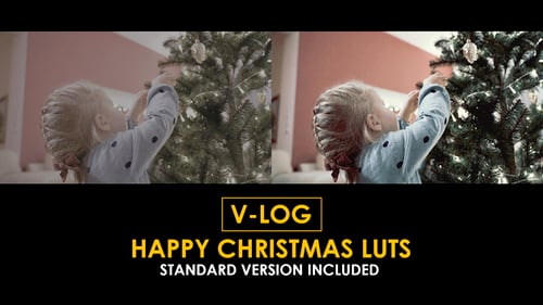 Download V-Log Happy Christmas and Standard Color LUTs Apple Motion Template