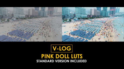 Download V-Log Pink Doll and Standard Color LUTs Apple Motion Template