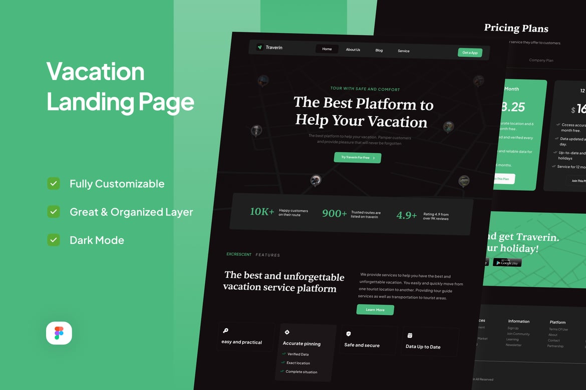 Download Vacation Landing Page - Traverin