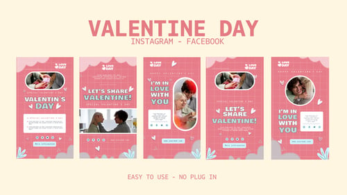 Download Valentine Day Instagram Stories After Effect Template